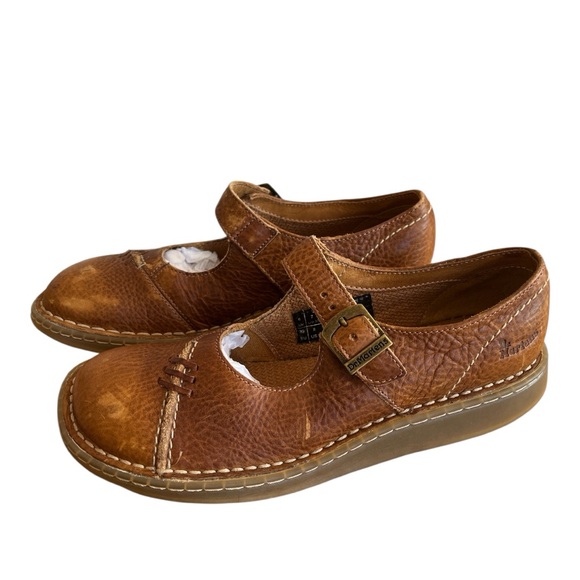 NWOB Dr. Marten 3A62 Brown Leather Mary Jane T-Bar Strap Shoe Size 8US - Picture 4 of 8